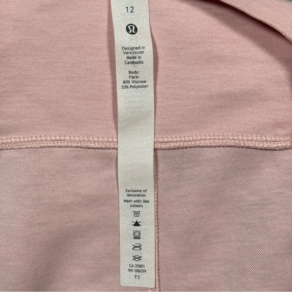 Lululemon Capped Short Sleeve Tee Women’s 12 Pink Mist Yoga Gym Athlete - Picture 8 of 11